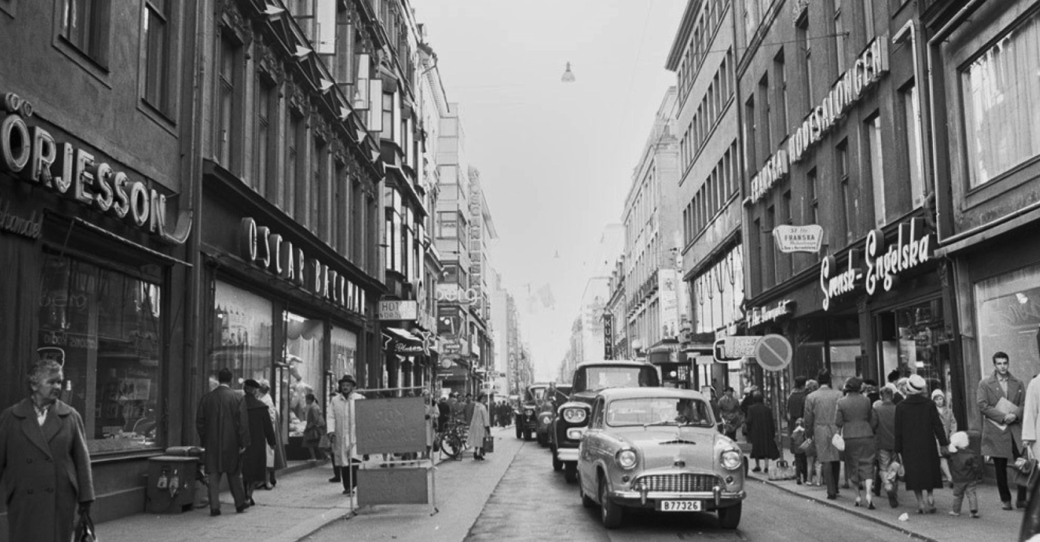 Drottninggatan, Stockholm - Before(Spårvägsmuseet)